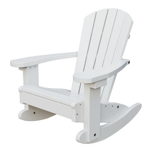 Amish Li'l Poly Adirondack Rocker for Kids in Bright White