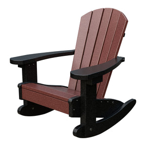 Amish Li'l Poly Adirondack Rocker for Kids in Cherrywood & Black