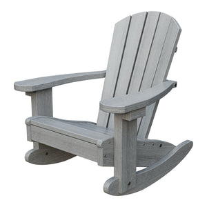 Amish Li'l Poly Adirondack Rocker for Kids in Driftwood Gray