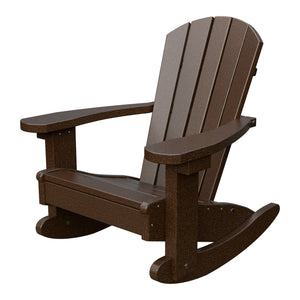 Amish Li'l Poly Adirondack Rocker for Kids in Milwaukee Brown