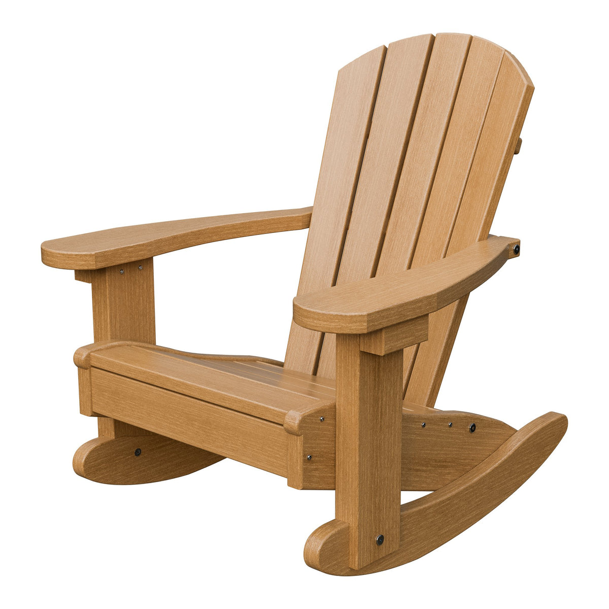 Amish Li'l Poly Adirondack Rocker for Kids in Natural Teak
