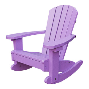 Amish Li'l Poly Adirondack Rocker for Kids in Bright Purple