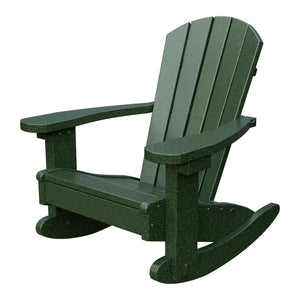 Amish Li'l Poly Adirondack Rocker for Kids in Turf Green