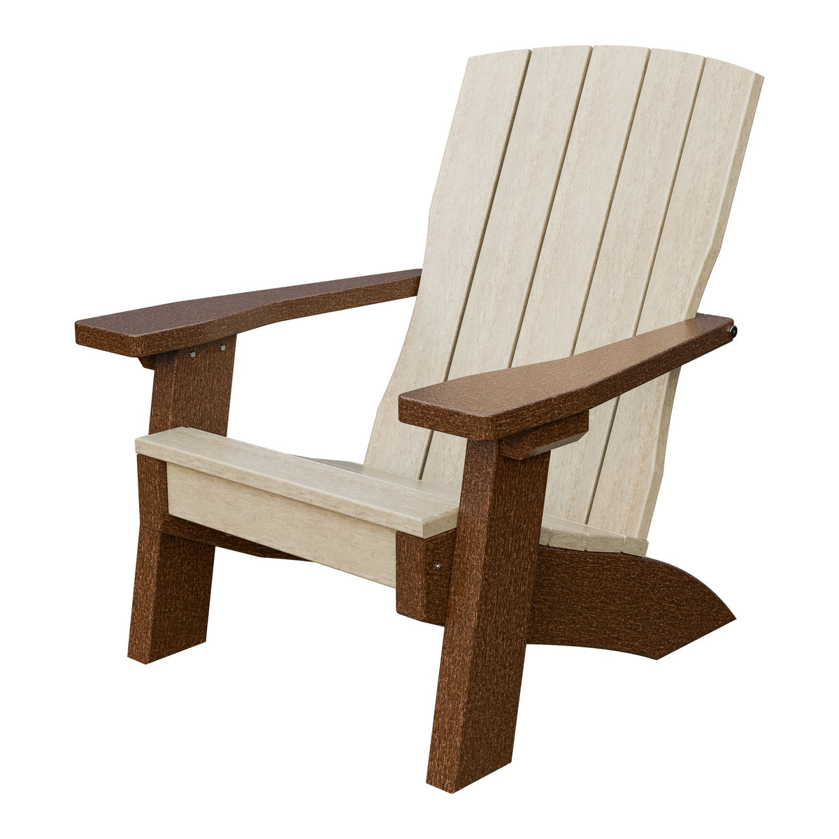 Amish Li'l Poly Coastal Chair for Kids in Birchwood & Tudor Brown