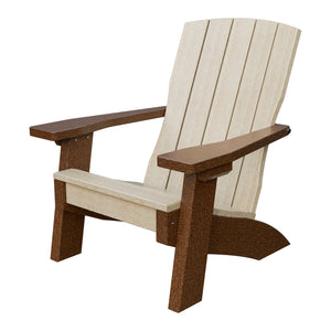 Amish Li'l Poly Coastal Chair for Kids in Birchwood & Tudor Brown