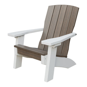 Amish Li'l Poly Coastal Chair for Kids in Brazilian Walnut & White