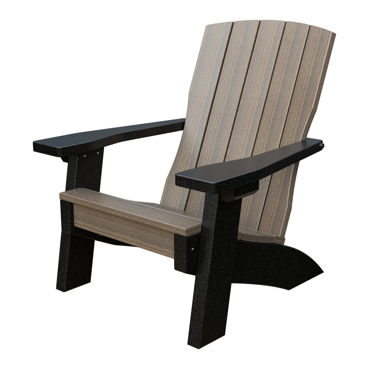 Amish Li'l Poly Coastal Chair for Kids in Coastal Gray & Black