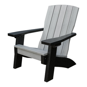 Amish Li'l Poly Coastal Chair for Kids in Driftwood Gray & Black