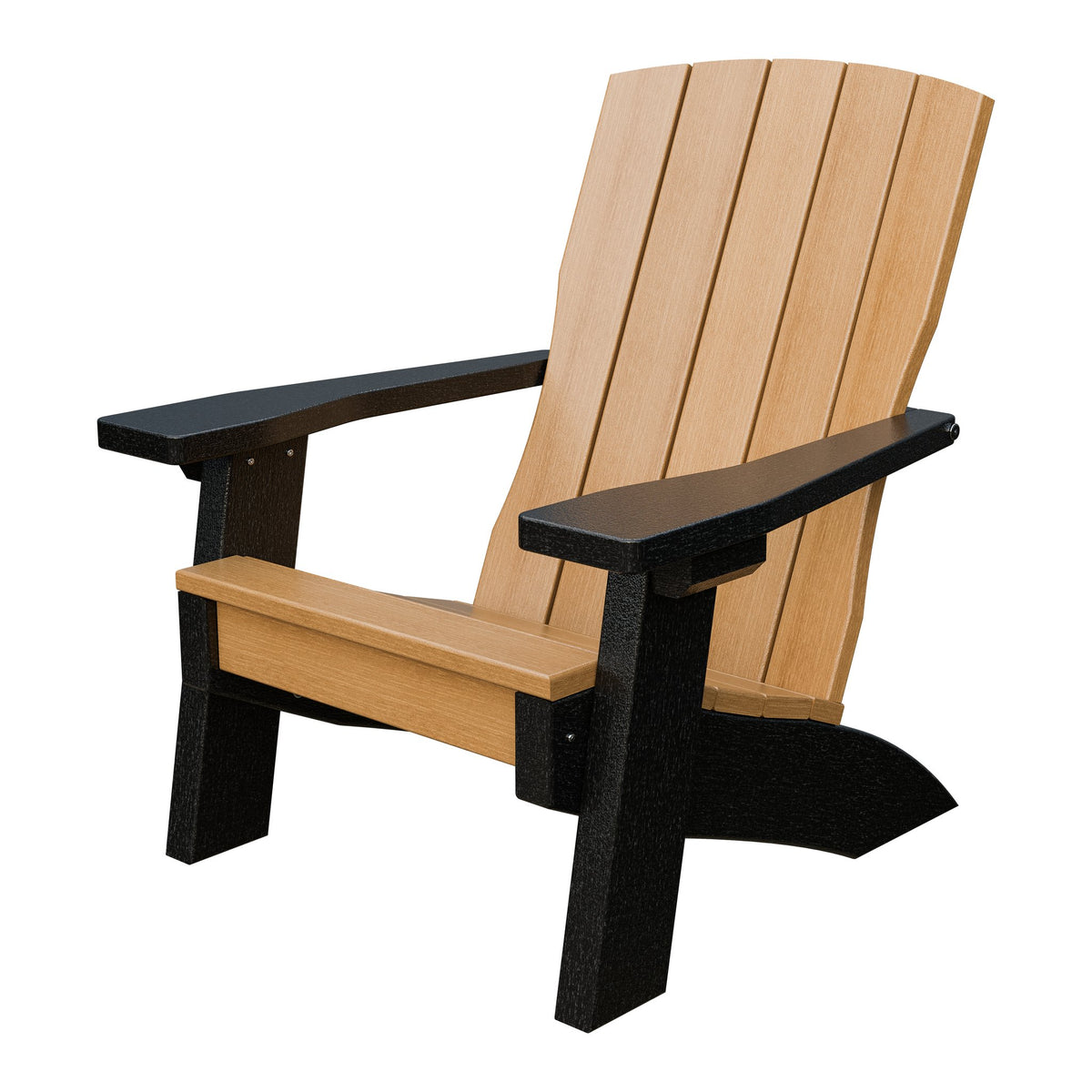 Amish Li'l Poly Coastal Chair for Kids in Natural Teak & Black
