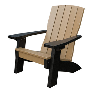 Amish Li'l Poly Coastal Chair for Kids in Weathered Wood & Black