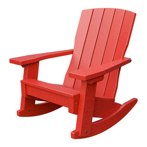 Amish Li'l Poly Coastal Rocker for Kids in Cardinal Red