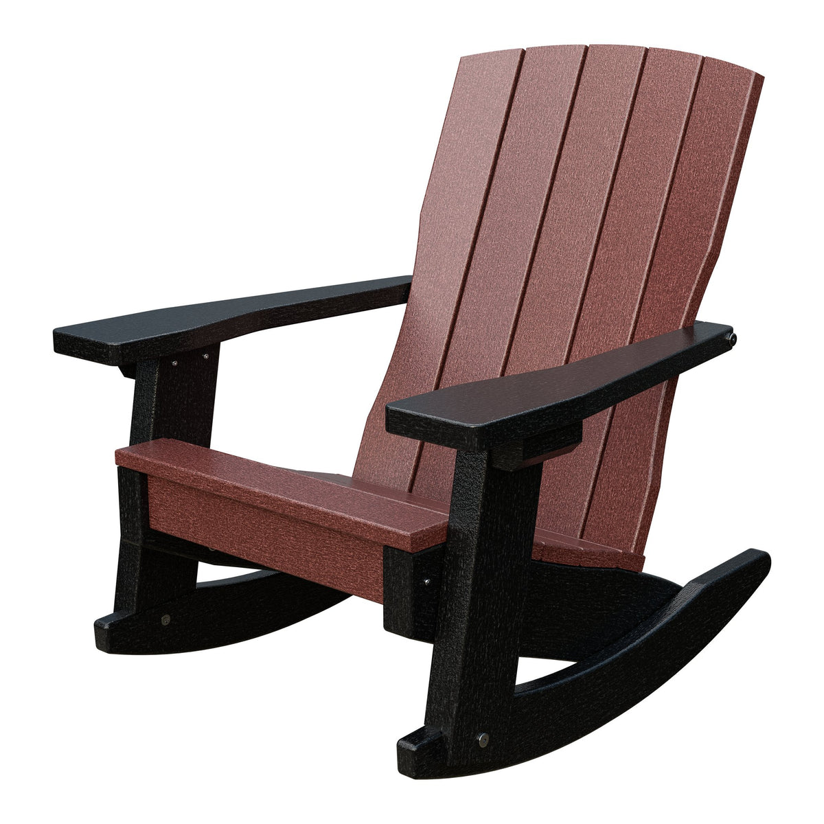 Amish Li'l Poly Coastal Rocker for Kids in Cherrywood & Black
