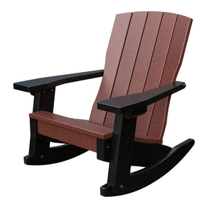 Amish Li'l Poly Coastal Rocker for Kids in Cherrywood & Black