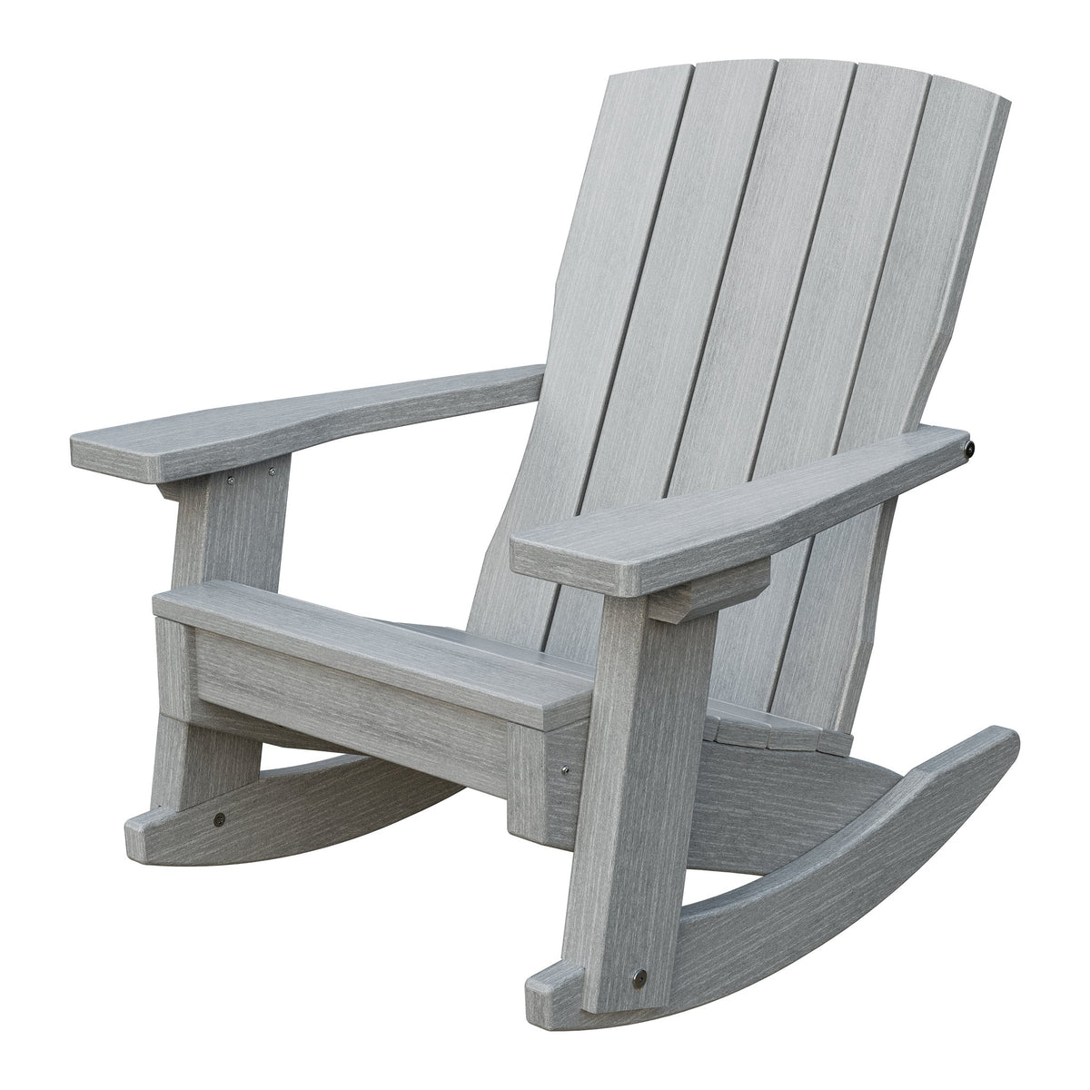 Amish Li'l Poly Coastal Rocker for Kids in Driftwood Gray
