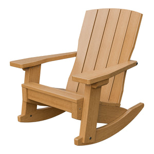 Amish Li'l Poly Coastal Rocker for Kids in Natural Teak