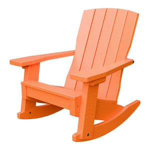 Amish Li'l Poly Coastal Rocker for Kids in Bright Orange