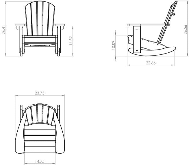 Amish Li'l Poly Adirondack Rocker for Kids