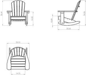 Amish Li'l Poly Adirondack Rocker for Kids