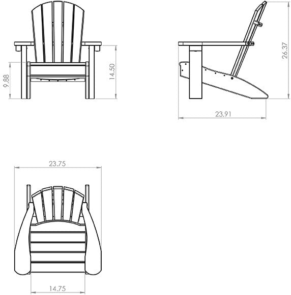 Amish Li'l Poly Adirondack Chair for Kids