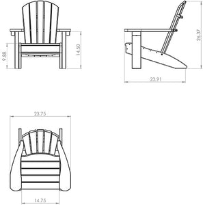 Amish Li'l Poly Adirondack Chair for Kids