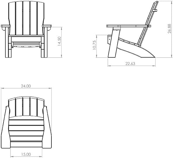 Amish Li'l Poly Coastal Chair for Kids