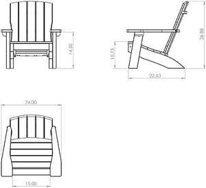 Amish Li'l Poly Coastal Chair for Kids