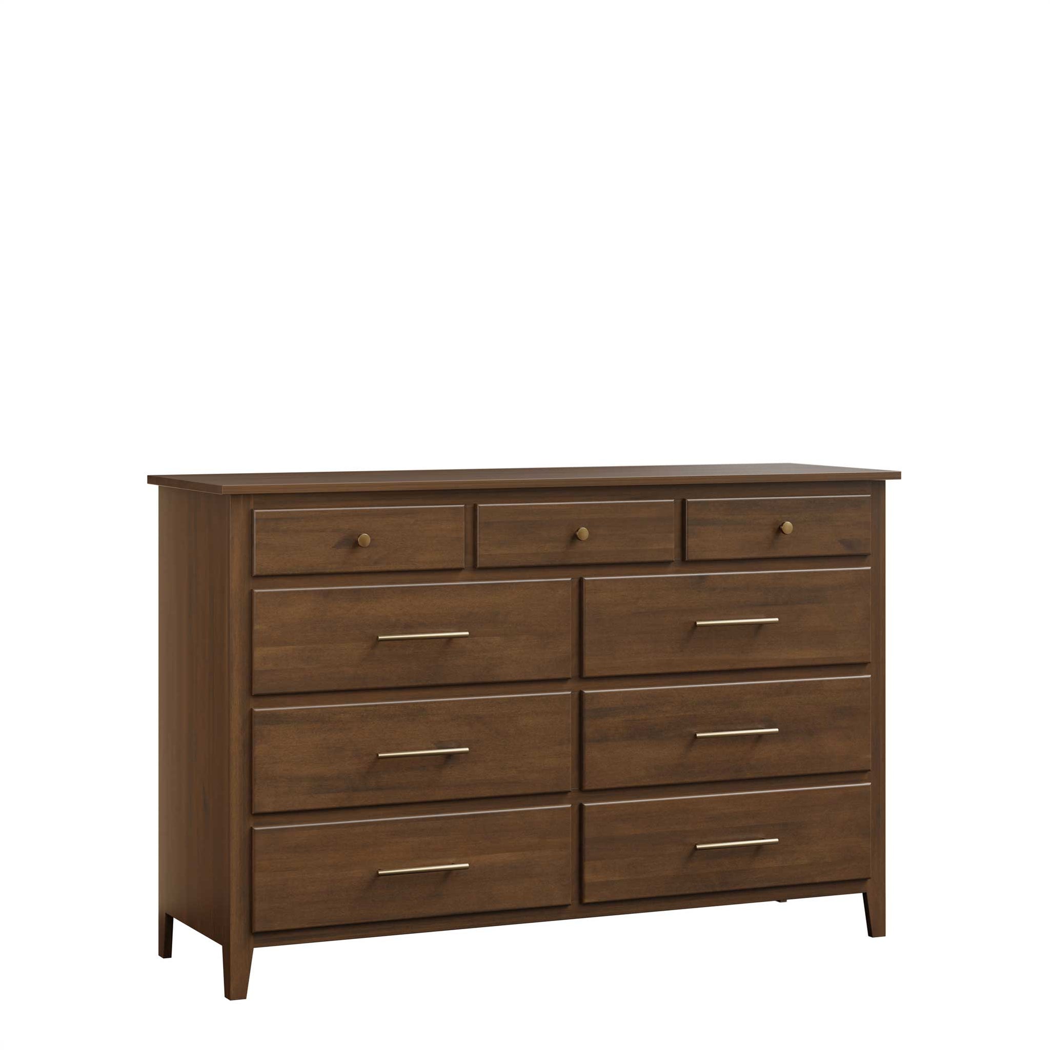9 drawer dresser long Amish Bel Air 9-Drawer High Mule Chest Dresser