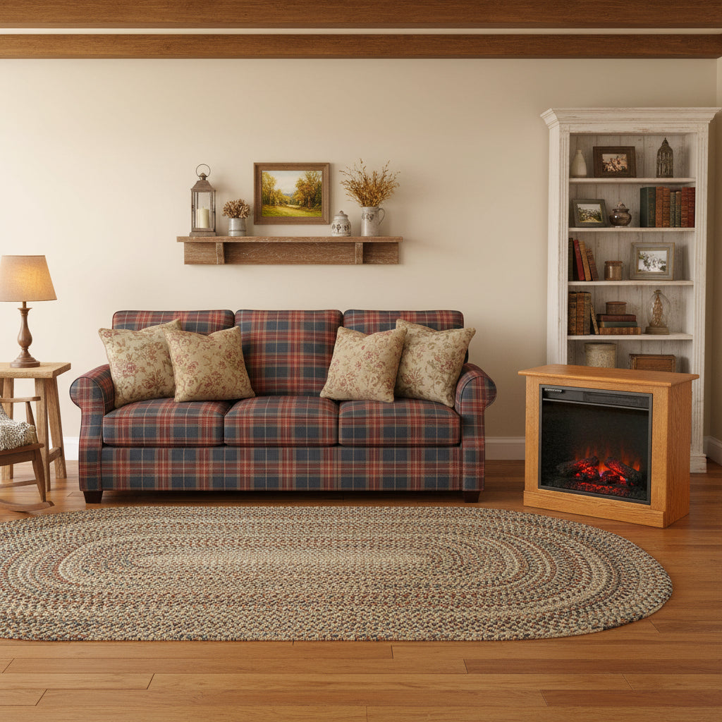 Amish Portable Fireplace on Casters with 23" Insert