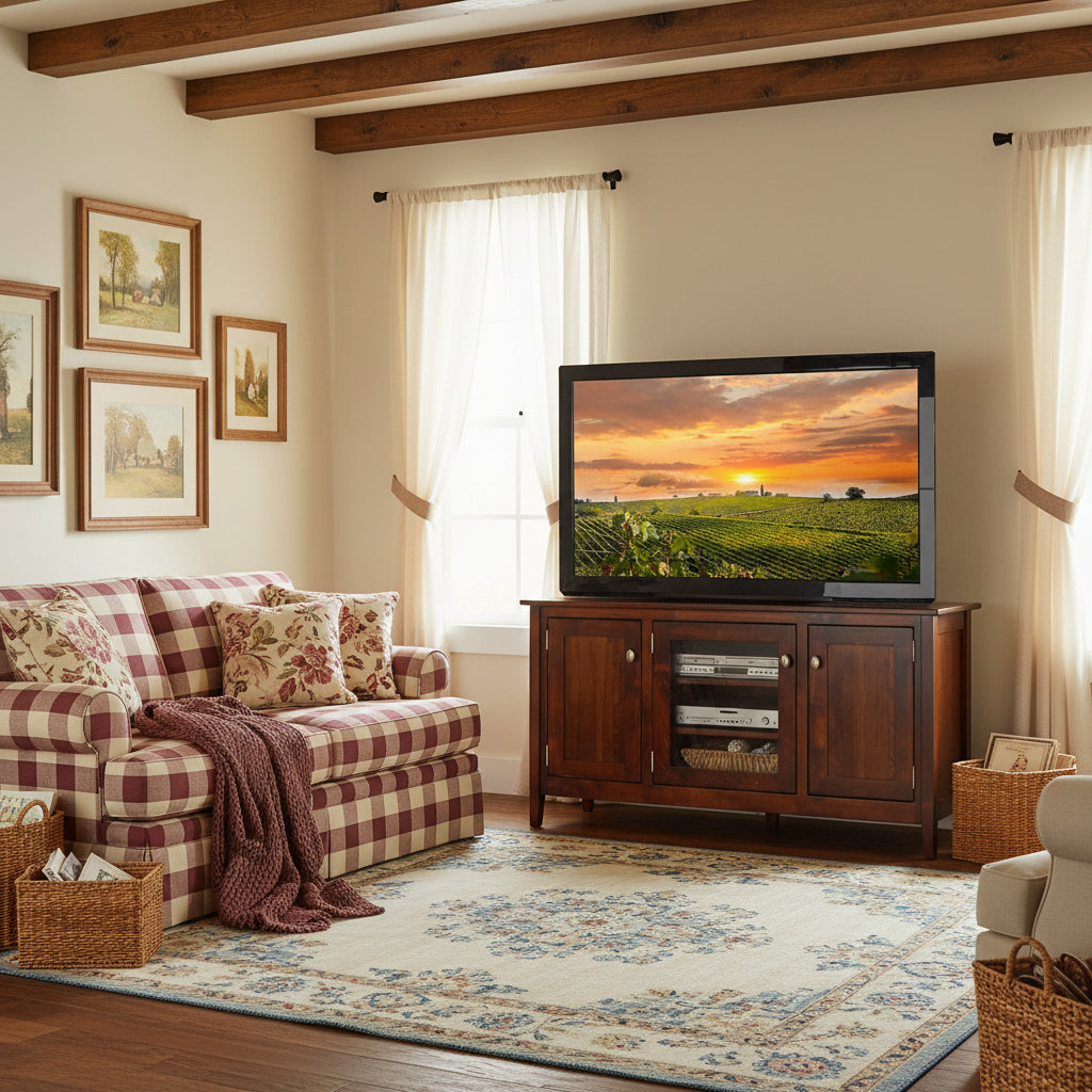 Amish 57" 3-Door TV Stand