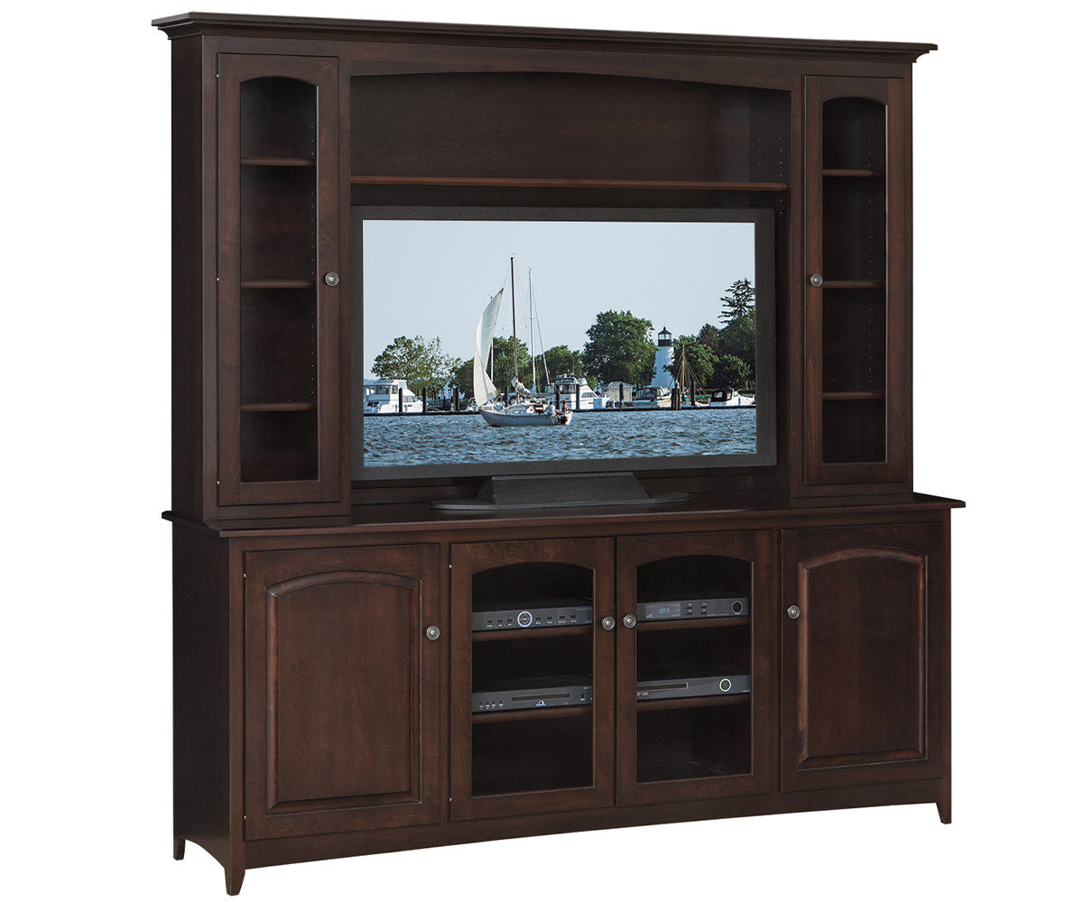 Amish Manchester 76" TV Stand with Hutch