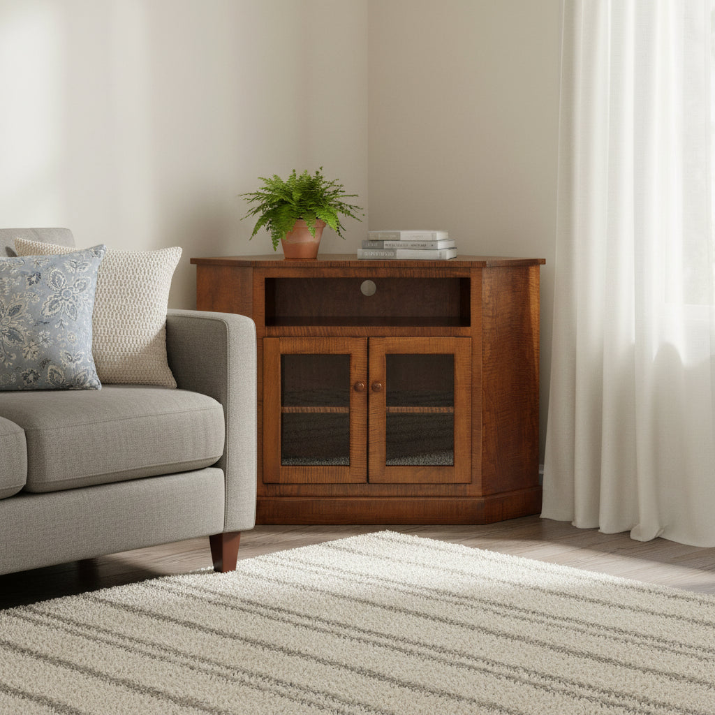 Amish Shaker 44" Corner TV Stand