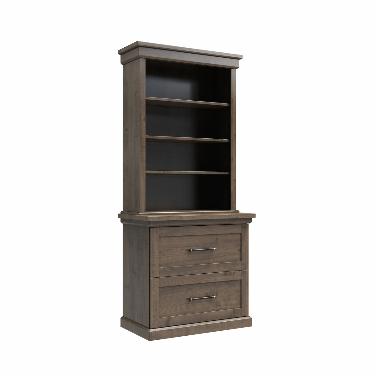 Amish Oia Lateral File - Shelving Rustic Barnwood Hutch Top