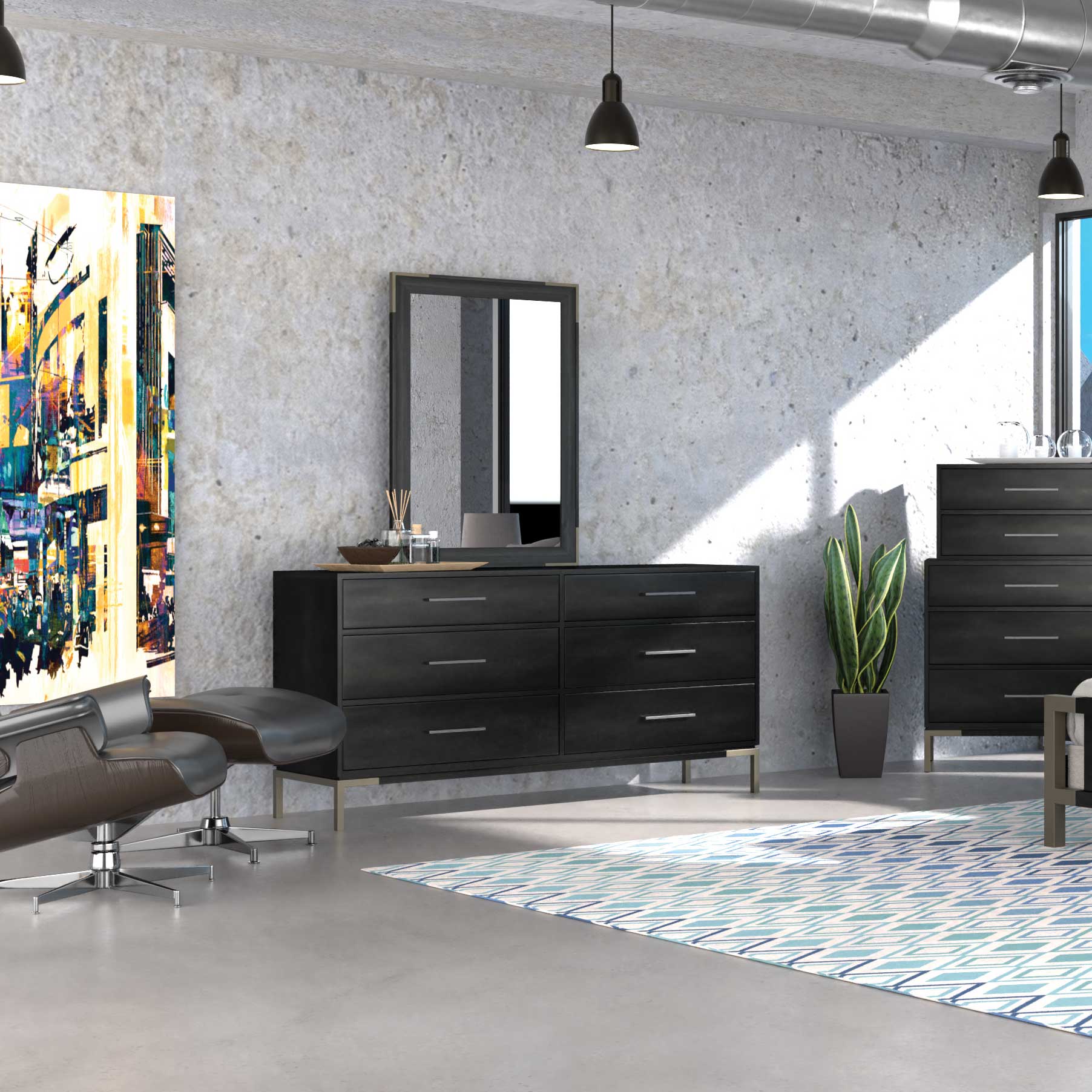 Amish Tribeca Modern Bedroom Dresser