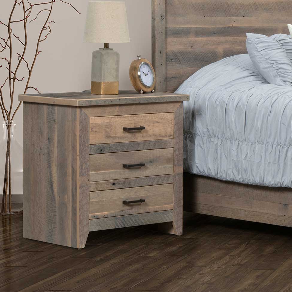 Amish Odessa Rustic Barnwood Nightstand