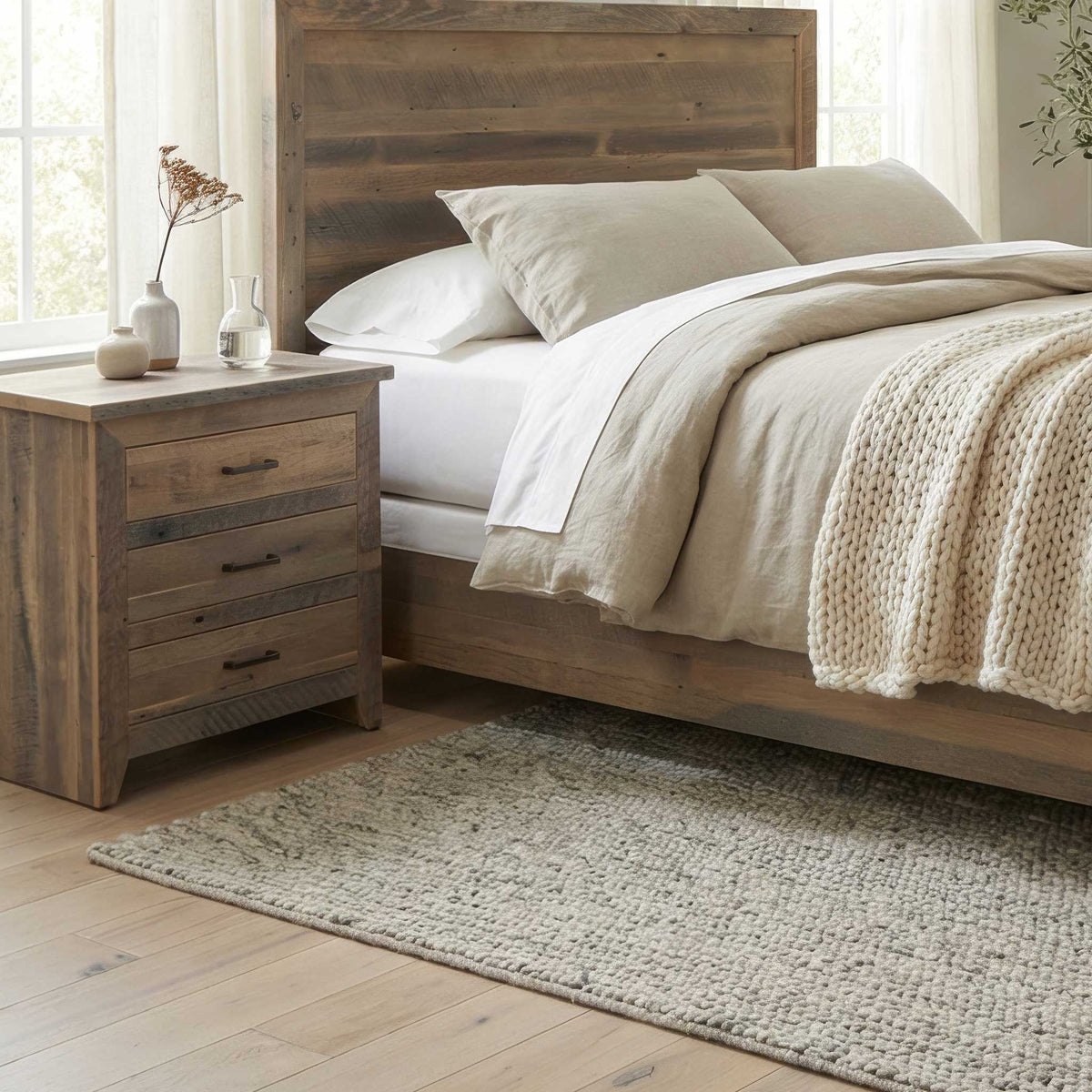 Amish Odessa Rustic Barnwood Nightstand