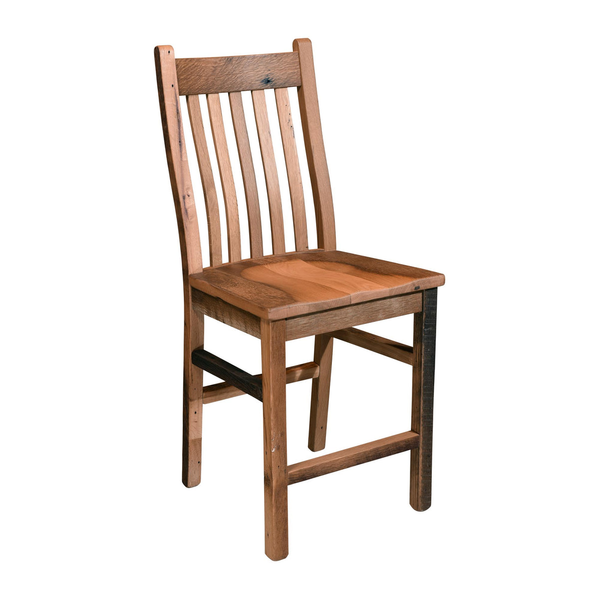 Amish Mission Rustic Barnwood Bar Side Chair