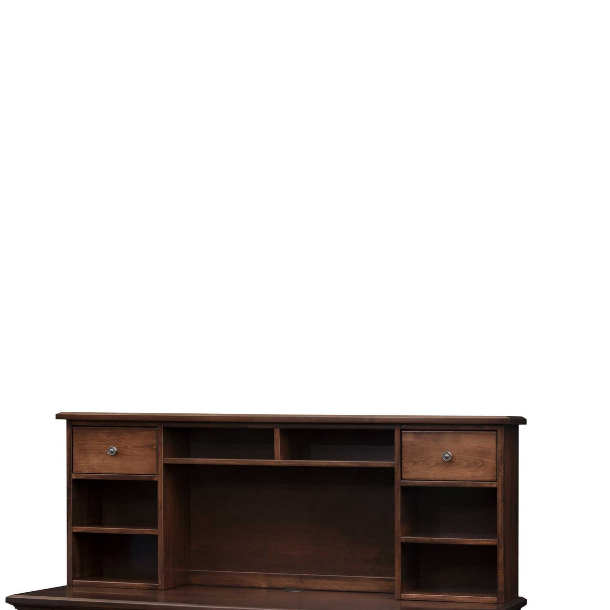 Amish Penn Yan Farmhouse Solid Wood Large Computer Credenza with Hutch - matching hutch top
