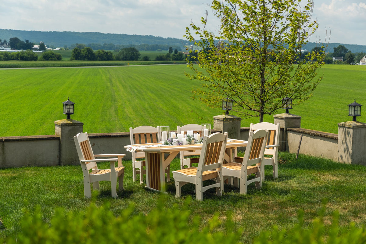Amish Spanish Garden Poly Dining Side Chair lifestyle photo