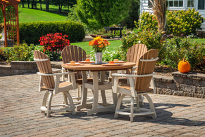 Amish Legacy 54" Round Counter Set: Table & 4 Swivel Chairs lifestyle photo