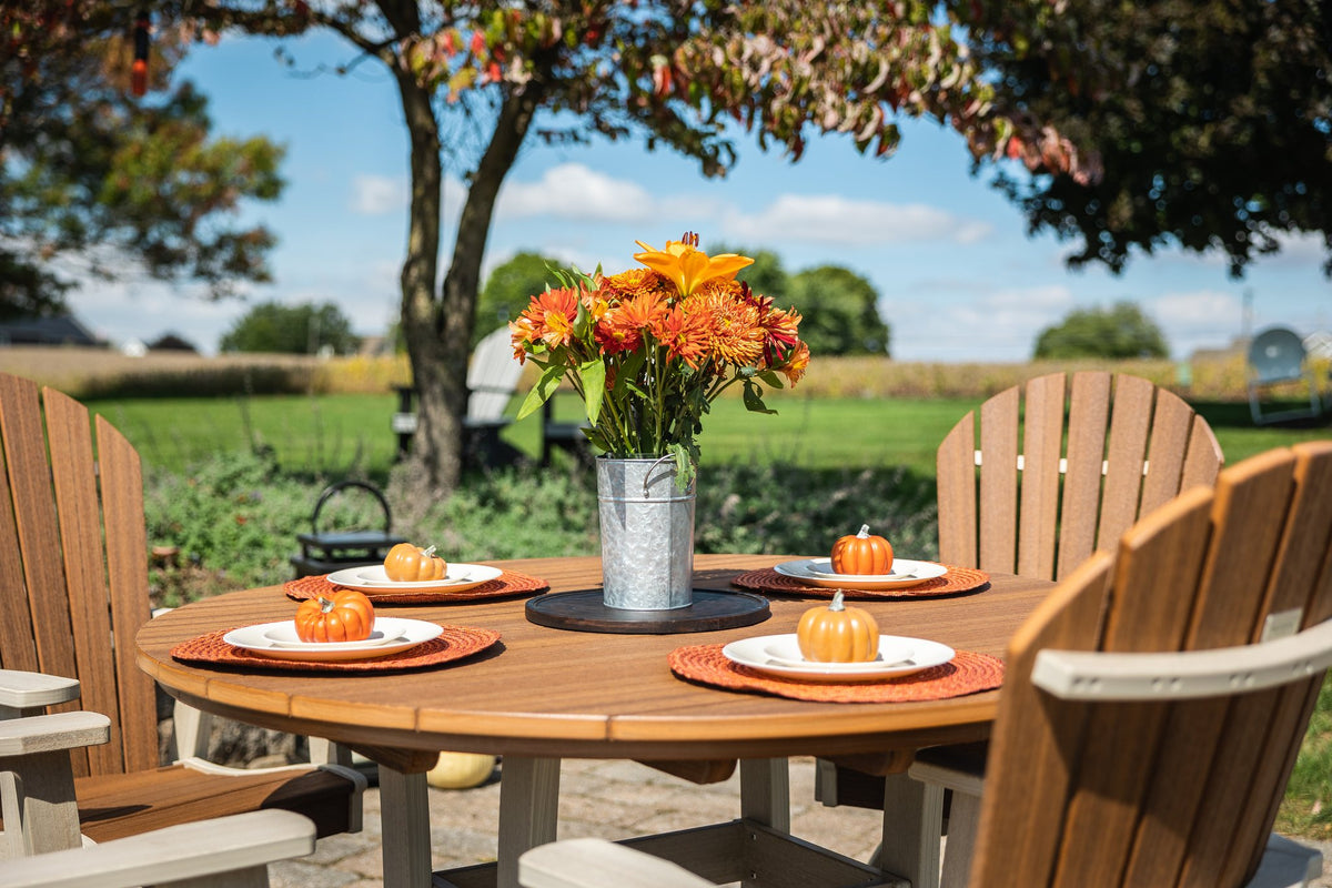Amish Legacy 54" Round Counter Set: Table & 4 Swivel Chairs lifestyle photo