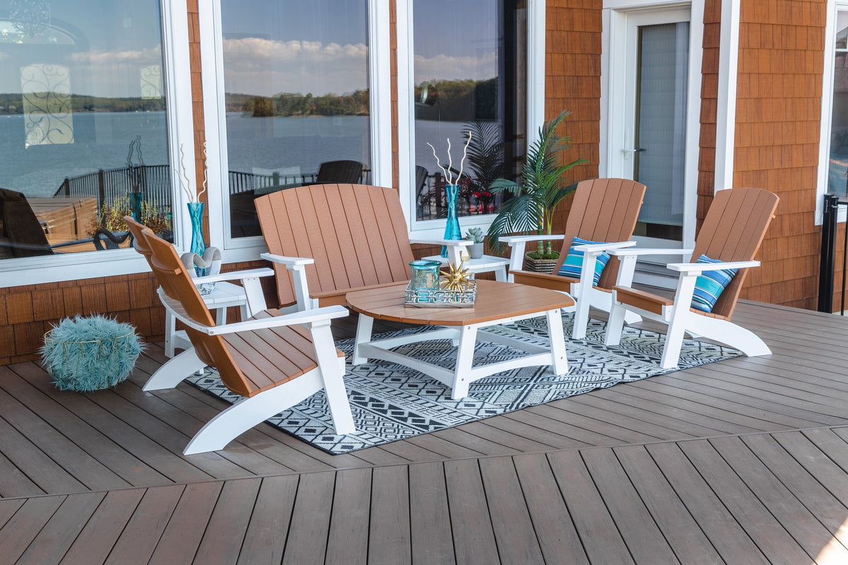 Amish Coastal 3pc Patio Set: 2 Chairs & Coffee Table lifestyle photo