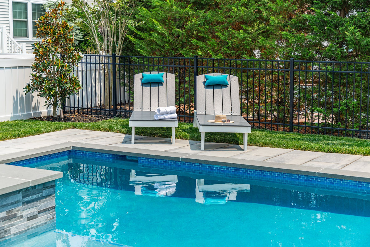 Amish Coastal 3pc Patio Lounger Set: 2 Loungers & End Table lifestyle photo