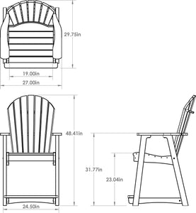 Amish Adirondack Poly Counter Chair