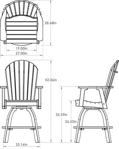 Amish Adirondack Swivel Bar Chair