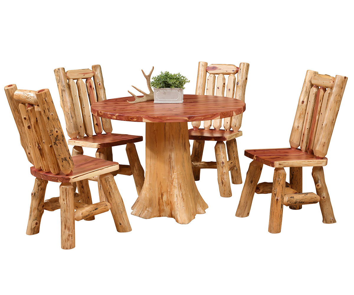 Amish Northern Lights Live Edge 5pc Dining Set