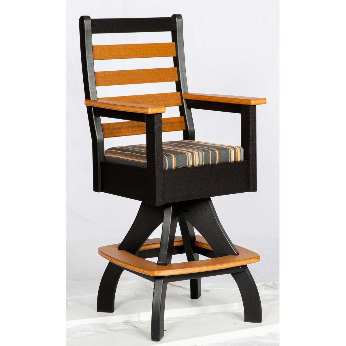 Amish Bridgehampton Cushion Poly Patio Swivel Bar