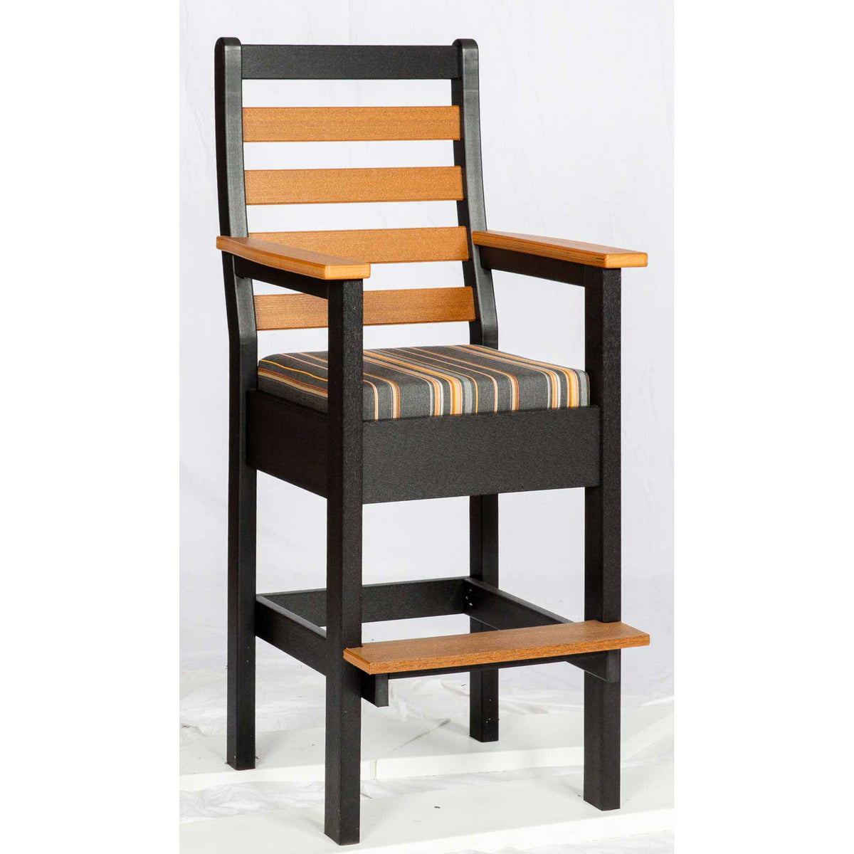 Amish Bridgehampton Cushion Poly Patio Bar w/arms