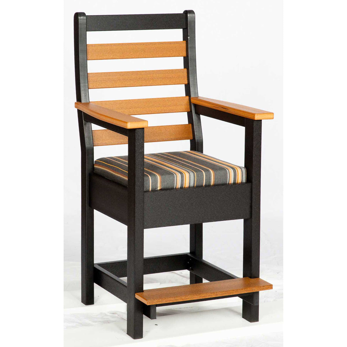 Amish Bridgehampton Cushion Poly Patio Counter Height w/ arm