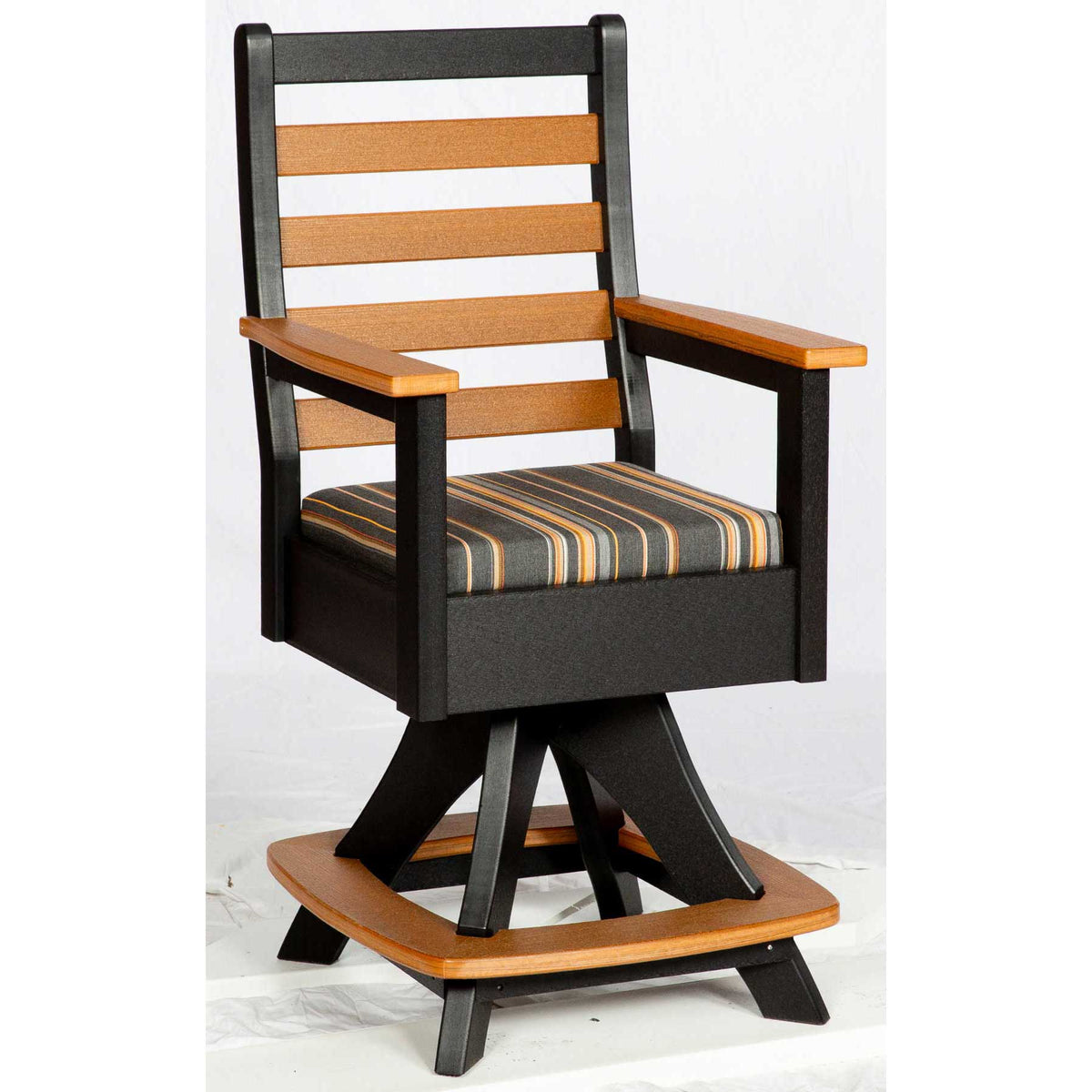 Amish Bridgehampton Cushion Poly Patio Swivel Counter Height