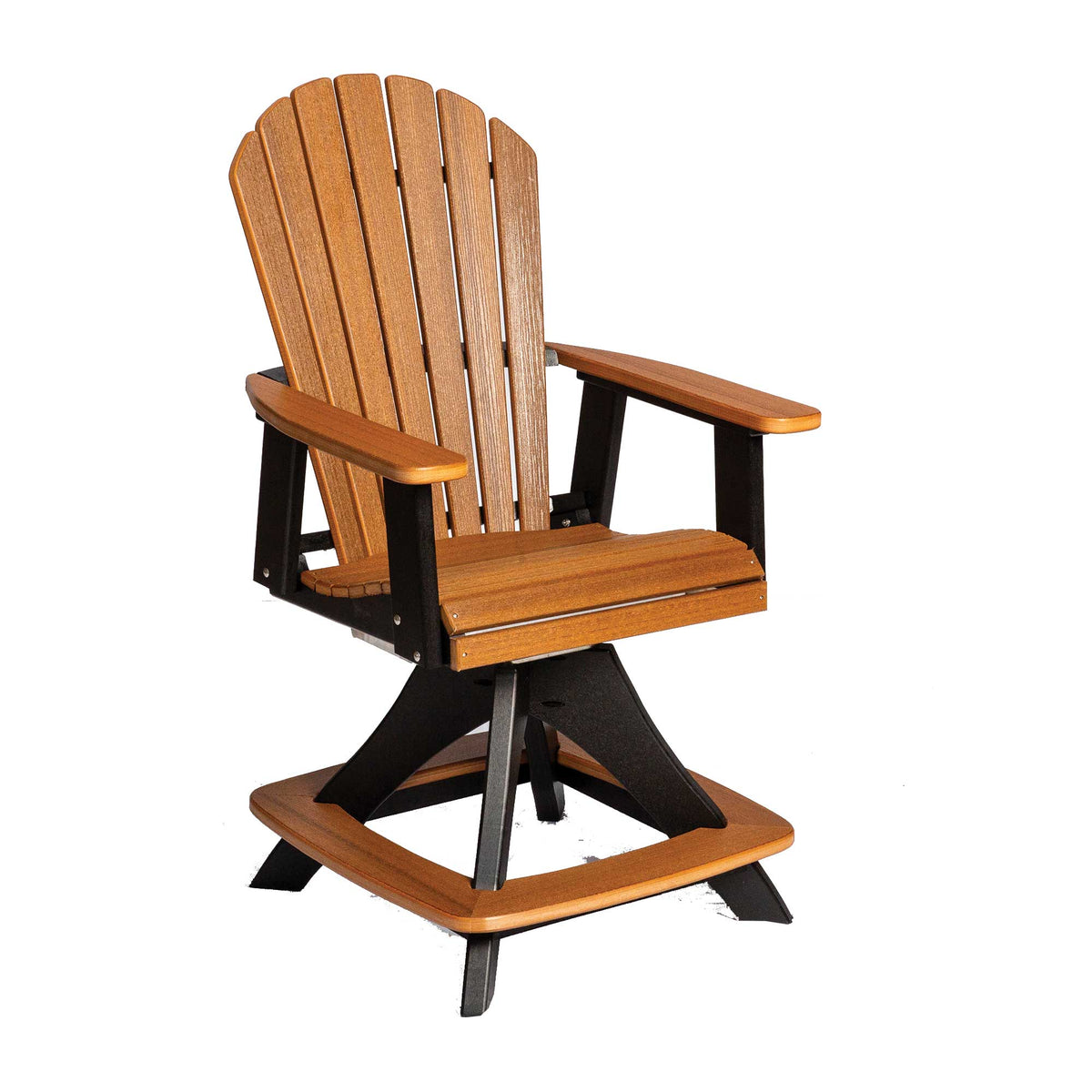 Amish Saranac Poly Patio Swivel Counter Height Chair